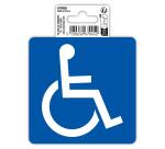 Panneau PVC adhésif antidérapant Accès handicapés 10 cm - Bleu