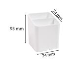 Cubiletes Pen Cube MAGNÉTICO, 2 compartimentos diferentes tamaños y alturas, bloqueador de cables. OFFICE - Blanco