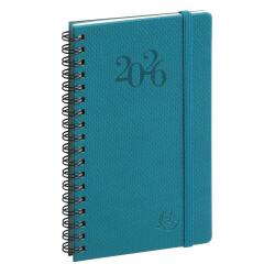 Agenda de poche Eurotime 16S spiralé Swan 9 x 16 cm Janvier à Décembre 2026 - Couleurs assorties
