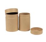 Lot de 2 boîtes à thé avec couvercle refermable - Kraft