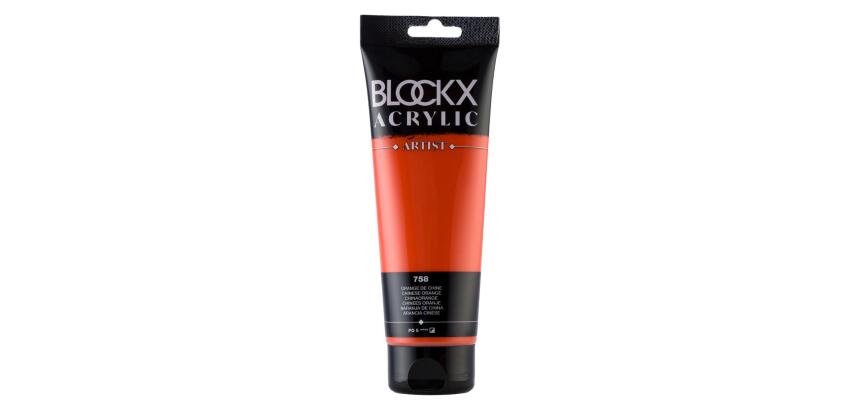 Peinture acrylique fine tube 250ml - Orange de Chine