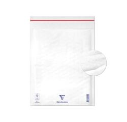Boite de 100 Pochettes Blanches Matelassées de Film à Bulles 240x330 mm - Auto-adhésives - Blanc