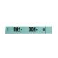 Carnet de 50 tickets vestiaires numérotés de 3 volets (dont 2 volets avec trous) - format 20 x 3 cm - vert