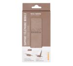 Rhodiarama support pour téléphone mobile simili cuir italien 13x8x8,5 cm - Taupe
