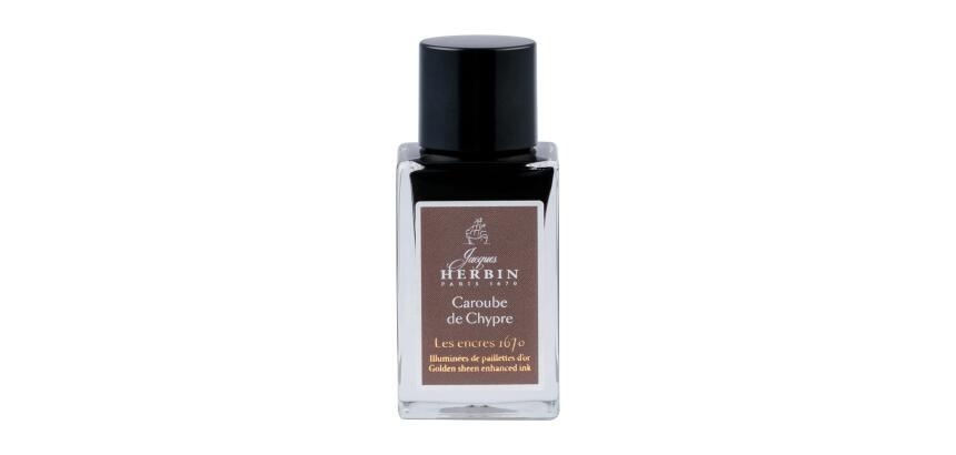Encre 1670 à paillettes dorées 15ml - Caroube de Chypre