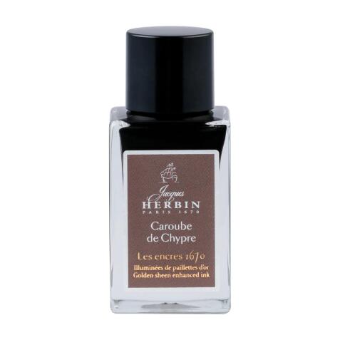 Encre 1670 à paillettes dorées 15ml - Caroube de Chypre