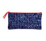 Le Mur des Je t'aime, Trousse plate en simili cuir 22x11 cm