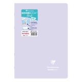 Cahier piqué Koverbook Blush A4 96 pages ligné couverture polypropylène opaque bicolore - Lilas/Vert tilleul
