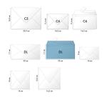 25 enveloppes doublées DL Vélin adhésives - extra blanc