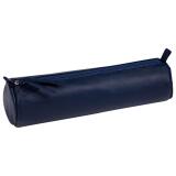 CUIR TEINTÉ Trousse Ø5,5x22 cm Bleu foncé
