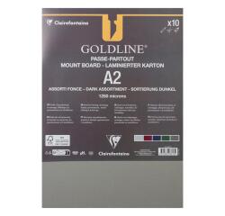 Goldline contrecollé pour passe-partout paquet 10F A2 1,25mm - Assortiment teintes claires