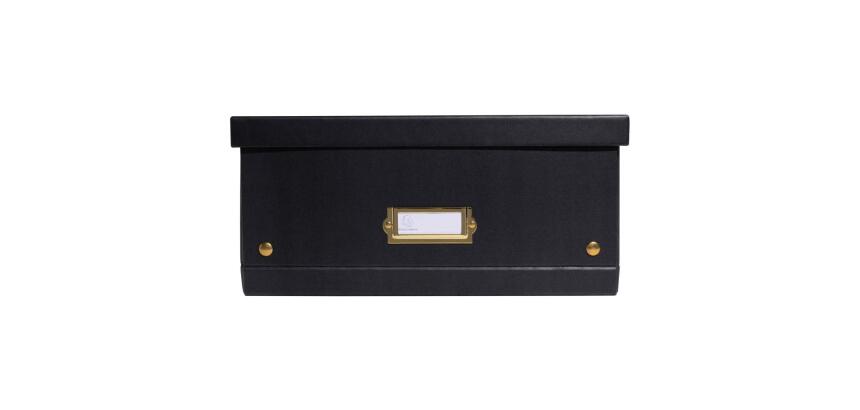 Cajas de almacenamiento NeoDeco - 35x51,5x16 cm, A3+ - Negro