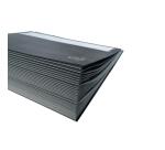 Clasificador Exacompta tapa dura Ordonator alfabetico lomo extensible 24 compartimentos AZ - Negro