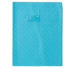 Protège-cahiers grain losange PVC 18/100ème avec porte-étiquette 24x32 cm