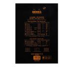 Bloc agrafé Rhodia N°18 21x29,7 cm 80 feuillets ligné avec marge 80g - Noir
