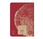 Carnet piqué FOREVER PREMIUM 100% recyclé A5 96 pages ligné papier recyclé blanc 90 g - Rouge brique