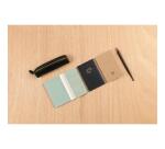 Flying Spirit piqûre textile 9x14cm 96 pages ligné motifs assortis papier ivoire 90g - Vert de gris