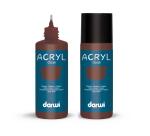 Darwi Flacon de 80 ml de Peinture Acrylique Universelle Opaque - Sienne brûlée