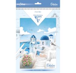 ODELIA, Bloc de coloriage multi-techniques de 20 feuilles A4 250g, Les villes