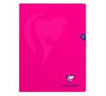 Cahier piqué Mimesys 24x32cm 96 pages grands carreaux couverture polypropylène