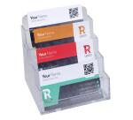 Distributeur de cartes de visite 4 cases - Cristal