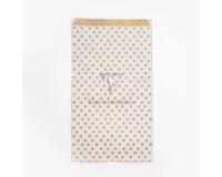 Sach.x50 poch. Kraft, GF pois fond blanc - Blanc