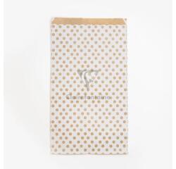Sach.x50 poch. Kraft, GF pois fond blanc - Blanc