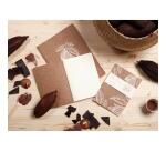 Cocoa motif, Carnet piqué cousu fil A6 - 10,5 x 14,8 cm, 96 pages, ligné, ass. - Cacao