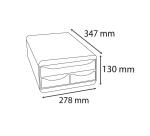 Module de classement Small-Box 3 tiroirs Black Office - Blanc/arlequin