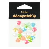 Sachet 24 coeurs 1cm - pearl pastel - Assortiment pastel