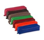 CUIR TEINTE Trousse rectangulaire 21x4x6 cm - Bleu