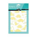 Phospho' Stick, Sach 2 pl 14,8x21cm, Dinosaures - Jaune fluo