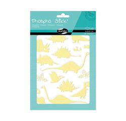 Phospho' Stick, Sach 2 pl 14,8x21cm, Dinosaures - Jaune fluo