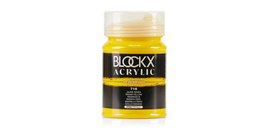Peinture acrylique fine pot 500ml - Jaune indien
