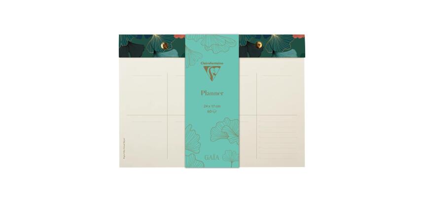 Gaïa bleu, bloc planner à rivets 24 x 17 cm 60 feuillets imprimés détachables