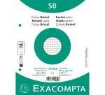 Fiches bristol, 170 x220 mm, quadrillé, blanc