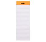 Bloc agrafé Rhodia N°8 7,4x21 cm 80 feuillets ligné 80g - Orange