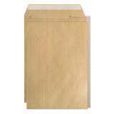 Boite de 100 Pochettes Kraft Adour Brun avec Dos Rigide en Carton C4-229x324 mm - Auto-Adhésives - 90g/m2 - Brun