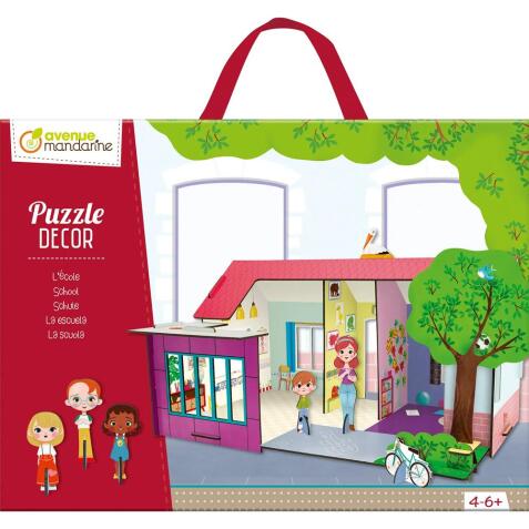 Puzzle Décor, L'école - Multicolore