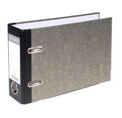 Prem'Touch® Ordner met hefboom - rug 70mm - A5 horizontaal - Grijs-Zwarte rug