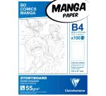 Manga Storyboard bloc collé 100F B4 55g grille 6 cases