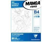 Manga Storyboard bloc collé 100F B4 55g grille 6 cases