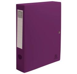 Boite de classement à pression dos 40mm PP recyclé Titane - Couleurs assorties
