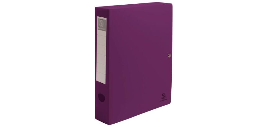 Boite de classement à pression dos 40mm PP recyclé Titane - Couleurs assorties