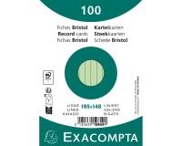 Pak 100 steekkaarten in folie - bristol gelijnd niet geperforeerd - 105x148mm - Groen