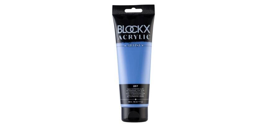 Peinture acrylique fine tube 250ml - Bleu d'outremer clair
