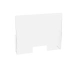 Exacompta - réf. 80458D - ExaScreen Barrière de protection contre les éternuements et les postillons - Vitrine Pare-haleine ou hygiaphone de comptoir (à poser) H58cmXL95cm - Cristal