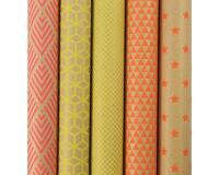 Kraft 70g, 10rlx 2x0,70m Authentic géom - Assortiment