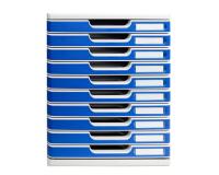 Cassettiera Modulo Office10 cassetti chiusi - Blu