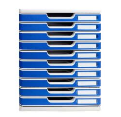 Módulo A4, cajones cerrados + 10 alturas + STOP de seguridad, tamaño: 10 X 26mm OFFICE - Azul